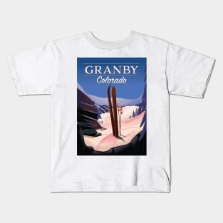 Granby Colorado ski poster Kids T-Shirt